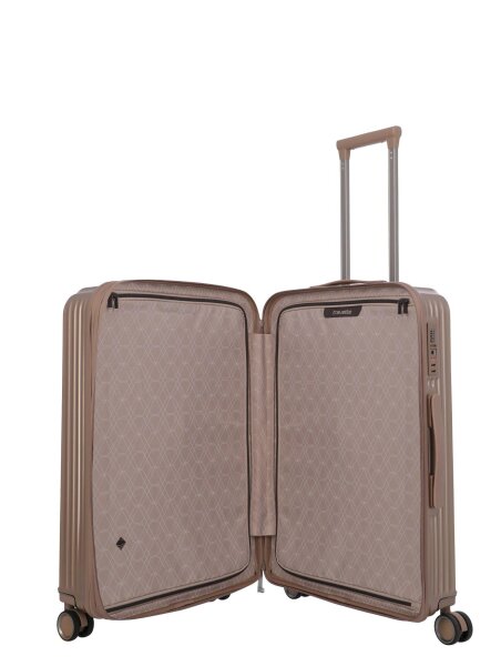 Travelite PAROS Trolley 4w M exp., Cappuccino