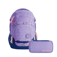 Coocazoo Mate,Tarp Frosty Lilac Schulrucksack Set 2teilig