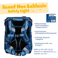 Scout Neo Safety Light Space Explorer Schulranzen Set S754600172300