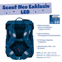 Scout Neo LED Rocket Rider Schulranzen Set S754500162400