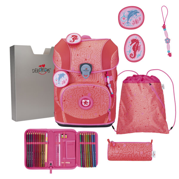DerDieDas ErgoFlex Tiny Superflash Coral Reef Schulranzen D851300120600