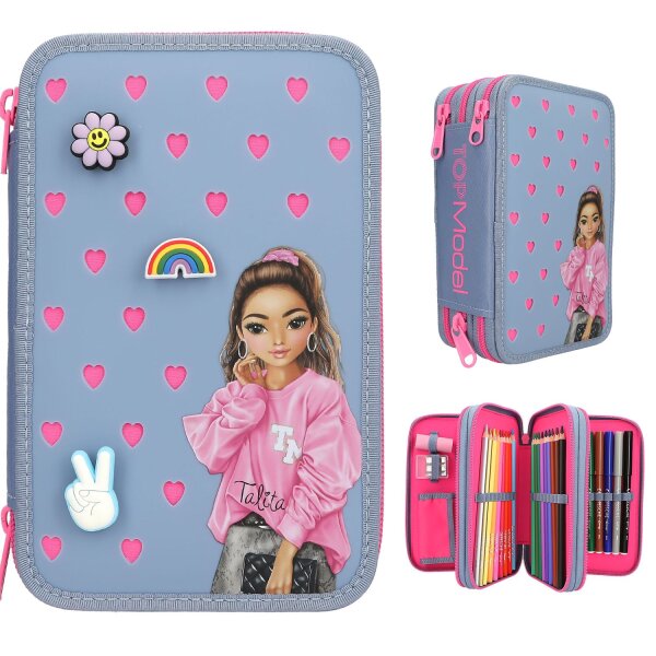 Depesche TOPModel 3 Fach Federtasche mit Silikon Pins