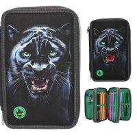 Depesche Adventure World 3 Fach Federtasche LED PANTHER