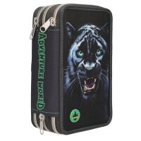 Depesche Adventure World 3 Fach Federtasche LED PANTHER