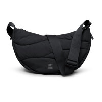 Got Bag Wavy Puffer Moon Bag Small Black