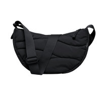 Got Bag Wavy Puffer Moon Bag Small Black