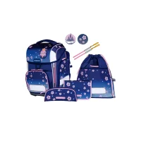 Schneiders Ergolite Set 9-tlg. Blue Bloom Schulranzen