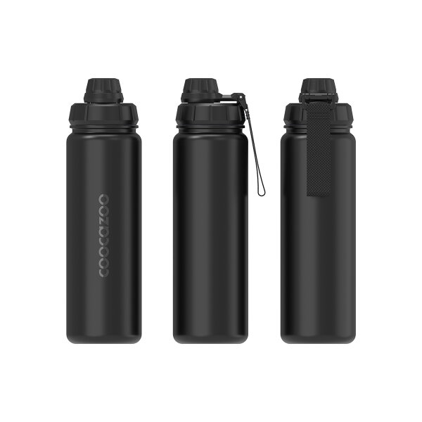 Coocazoo Isolierte Edelstahl-Trinkflasche, Black