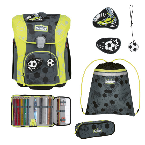 Scout Micro Exklusiv Superflash Extreme Soccer Star Schulranzen-Set 4-teilig