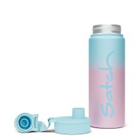 Satch Light Blue Gaffiti Edelstahl Trinkflasche