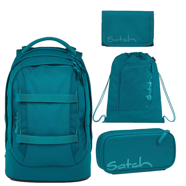 Satch Pack Deep Petrol Schulrucksack Set 4tlg