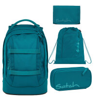 Satch Pack Deep Petrol Schulrucksack Set 4tlg