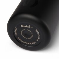 Satch Schwarz Edelstahl Trinkflasche
