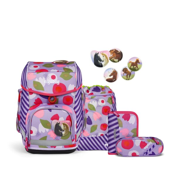 Ergobag Cubo BlütenzauBär 5tlg Schulranzen Set