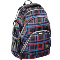 Coocazoo Everclever Check Peacoat Schulrucksack