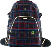Coocazoo Everclever Check Peacoat Schulrucksack