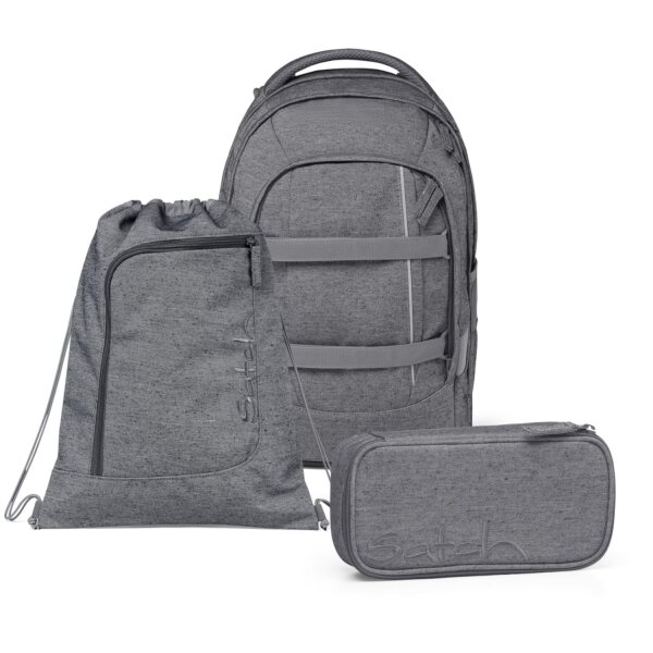 Satch Pack Collected Grey Schulrucksack Set