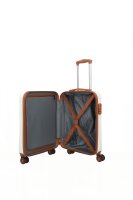 Travelite BALI Trolley 4w S, White/Cognac