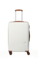 Travelite BALI Trolley 4w M, White/Cognac