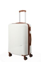 Travelite BALI Trolley 4w M, White/Cognac