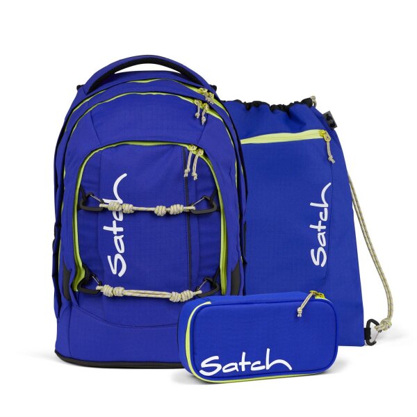 Satch Pack Blue Climber Schulrucksack Set